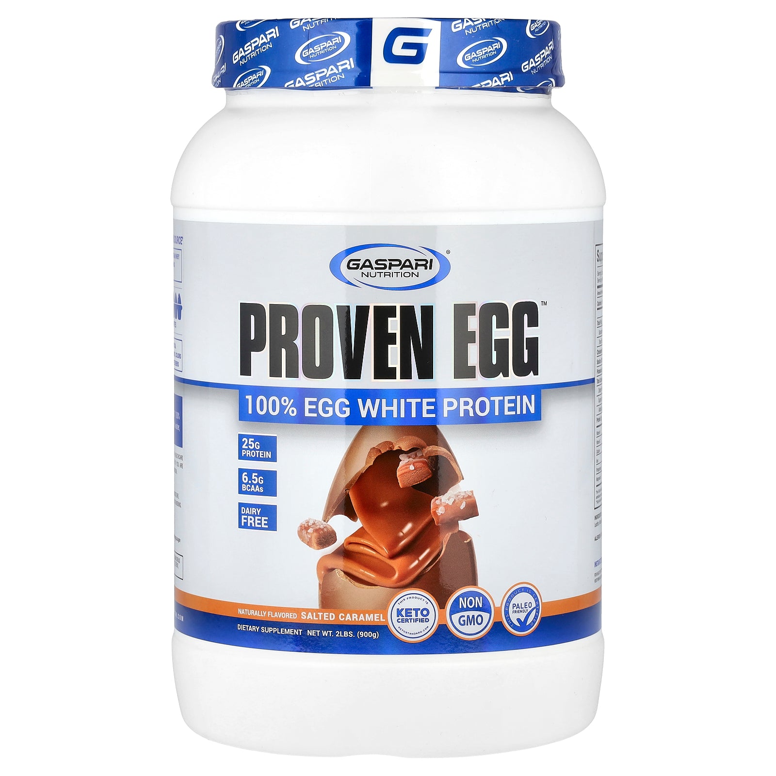 Gaspari Nutrition, Proven Egg, 100% Egg White Protein, Salted Caramel, 2 lb (900 g)