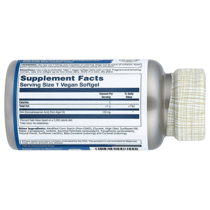 Solaray, Plant Sourced DHA, 100 mg, 60 Vegan Softgels