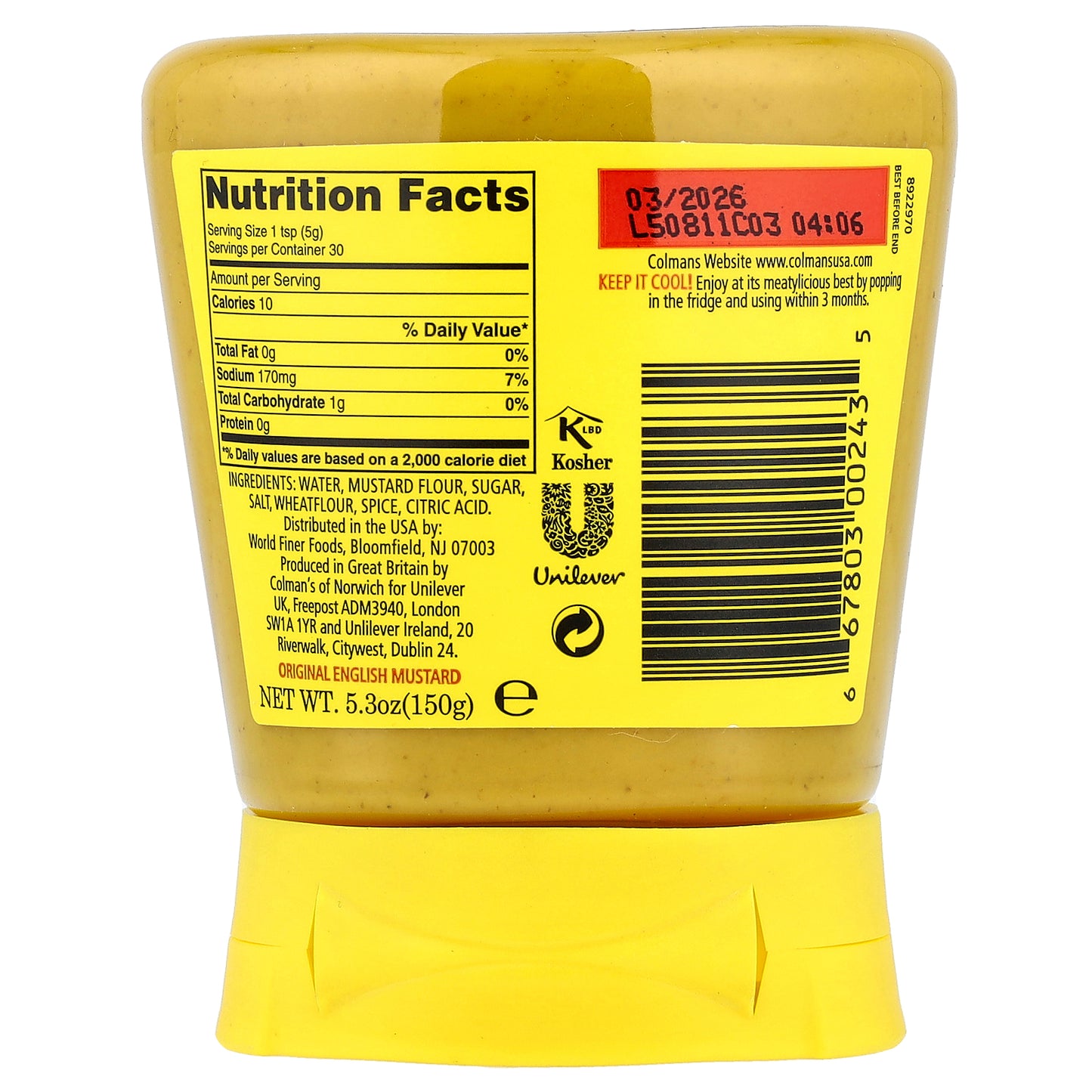 Colman's, Original English Mustard, 5.3 oz (150 g)