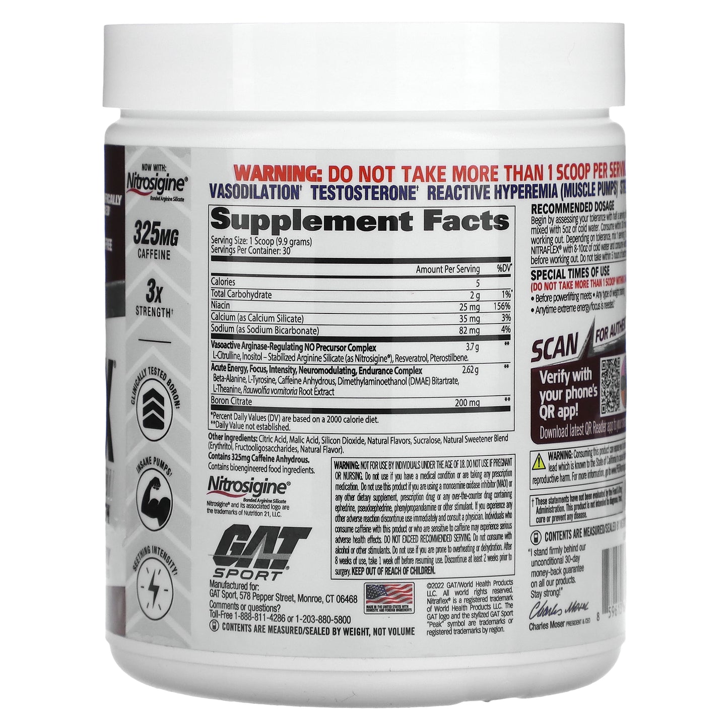 GAT, Sport, NITRAFLEX, Black Cherry, 10.5 oz (297 g)