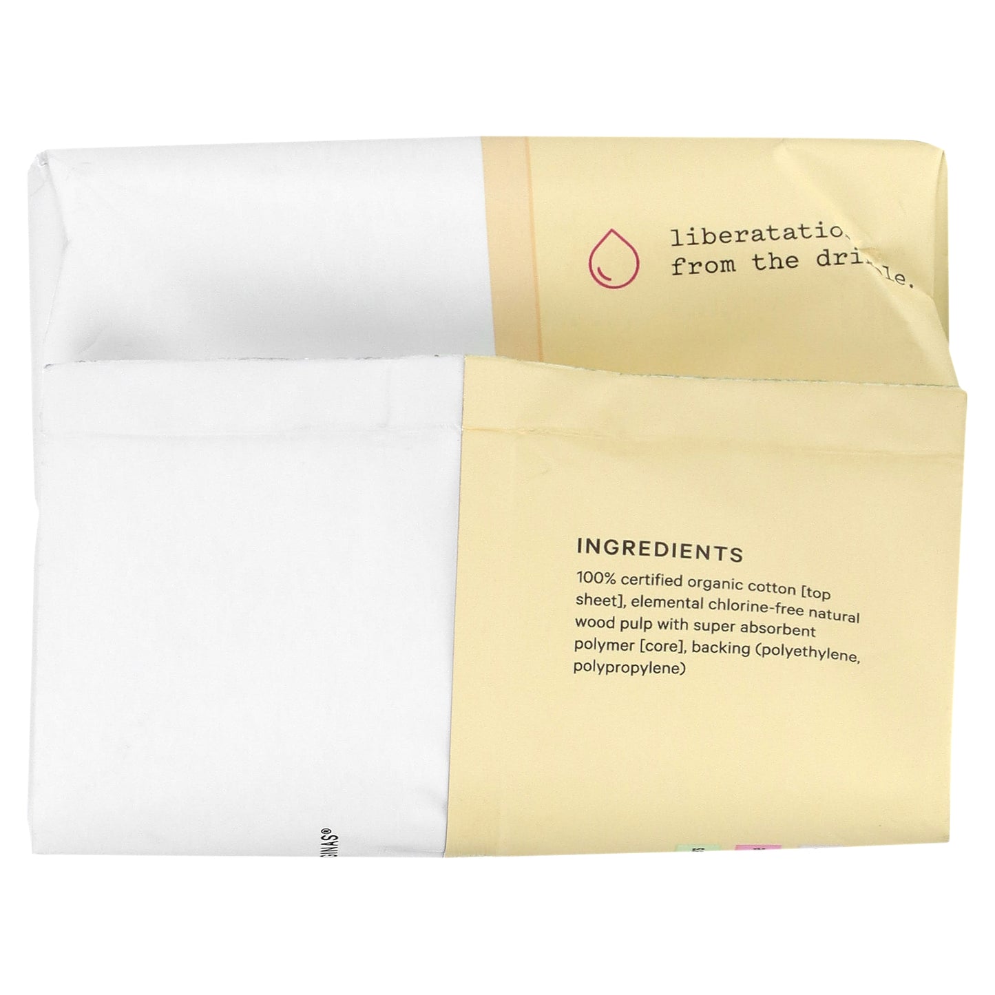 The Honey Pot Company, 100% Organic Cotton Cover Incontinence Daytime Pads, 16 Count