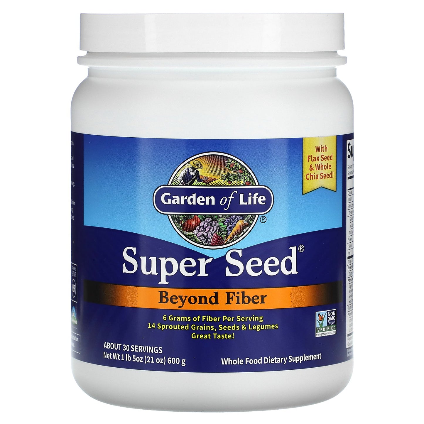 Garden of Life, Super Seed, Beyond Fiber, 1 lb 5 oz (600 g)