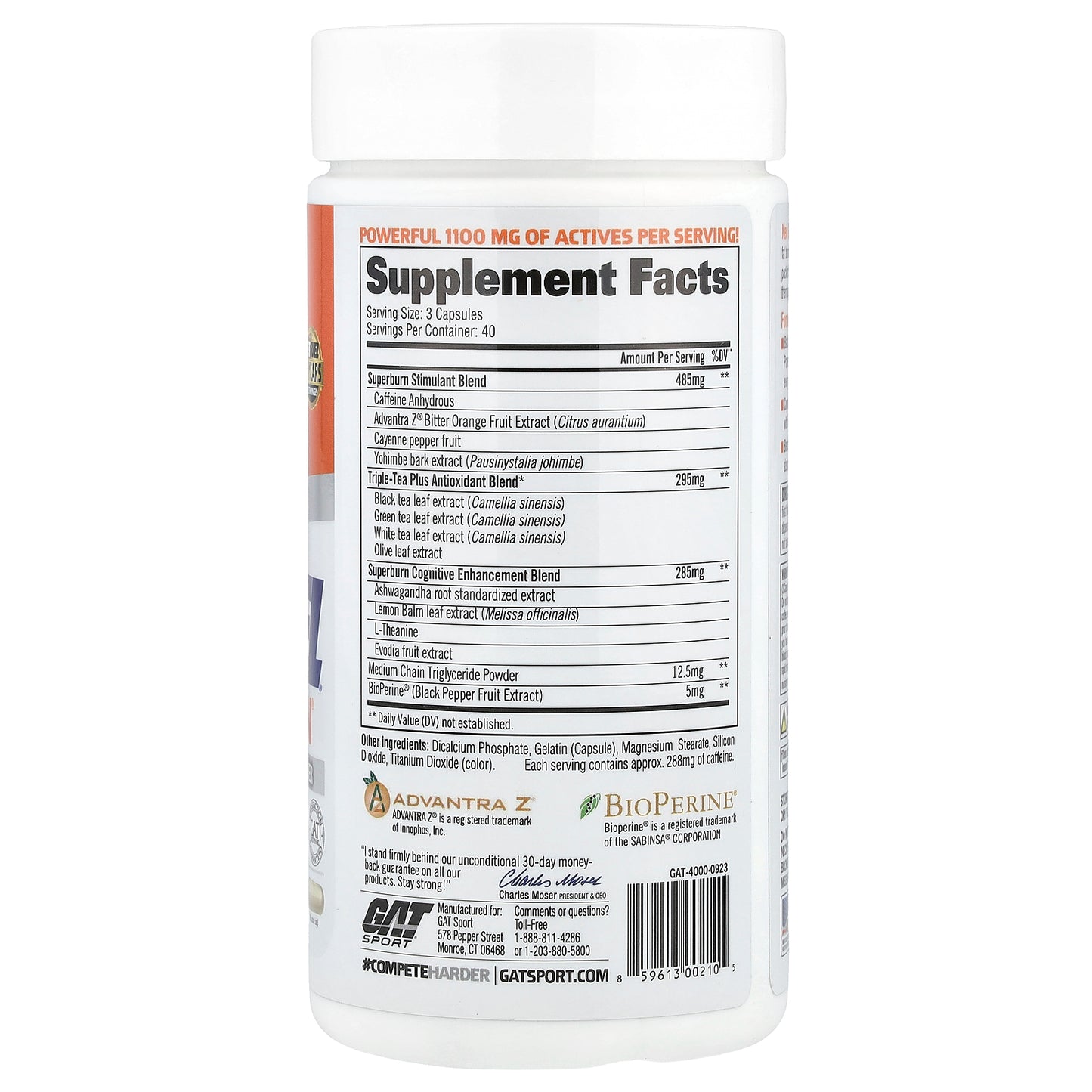 GAT, JetFuel®, Superburn, 120 Oil-Infused Capsules