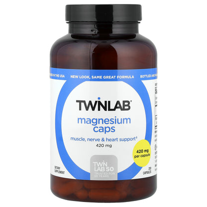 Twinlab, Magnesium Caps, 420 mg, 200 Capsules