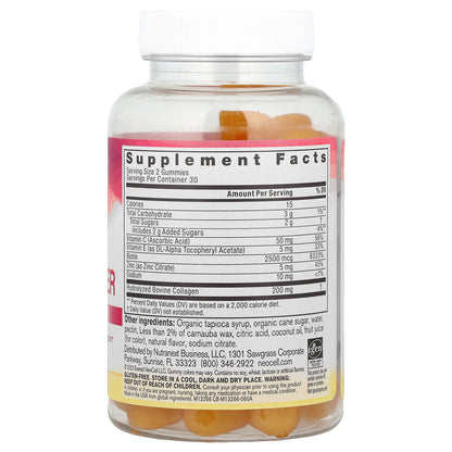 NeoCell, Hair, Skin & Nails Beauty Builder Gummies, Lemon, 60 Gummies