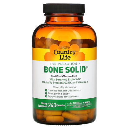 Country Life, Triple Action Bone Solid, 240 Capsules