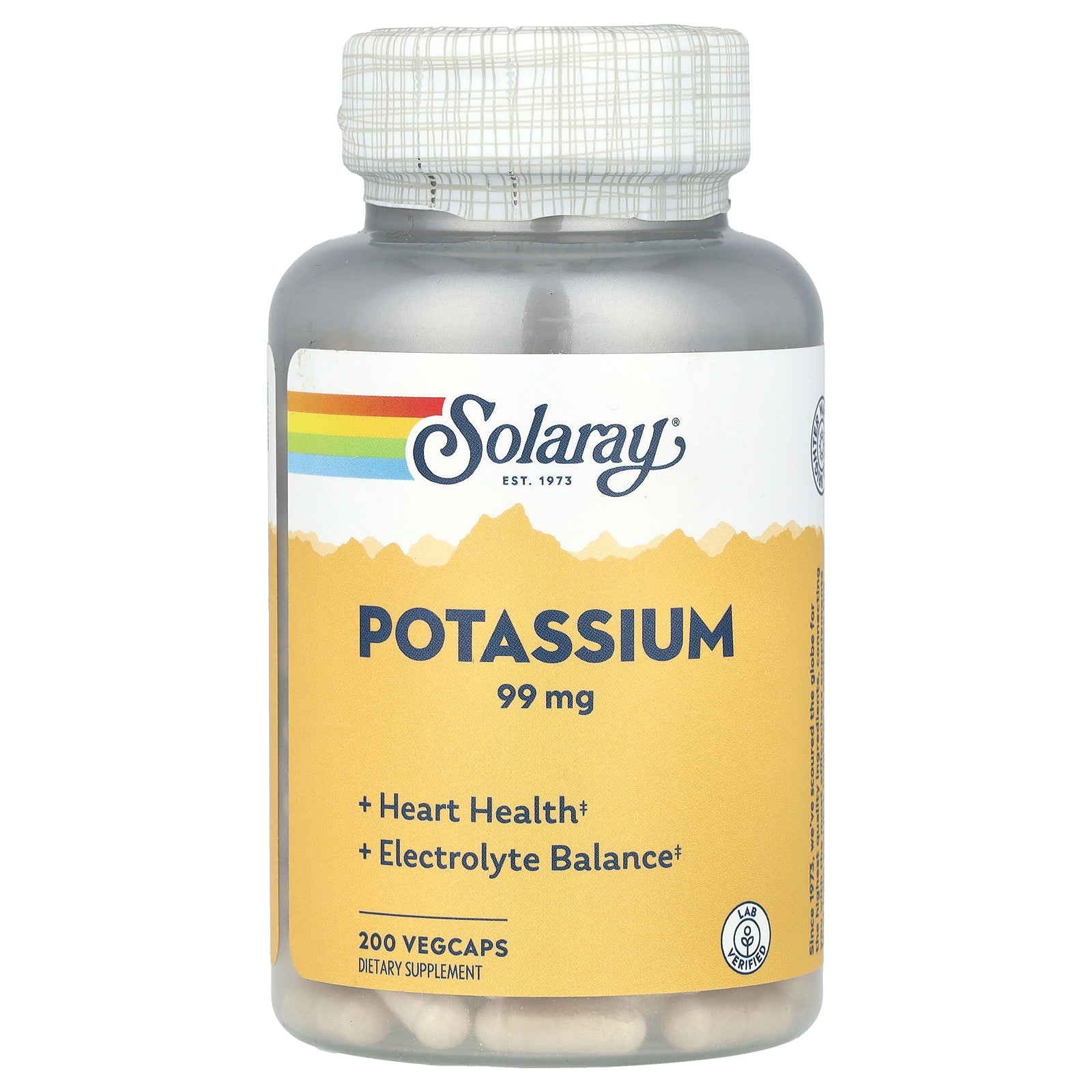 Solaray, Potassium, 99 mg, 200 VegCaps