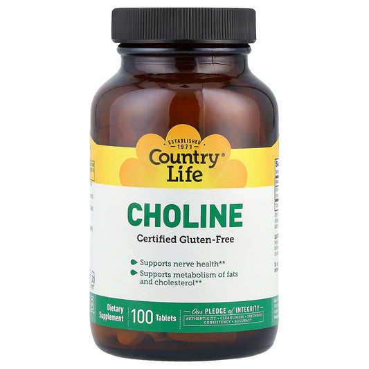 Country Life, Choline, 100 Tablets