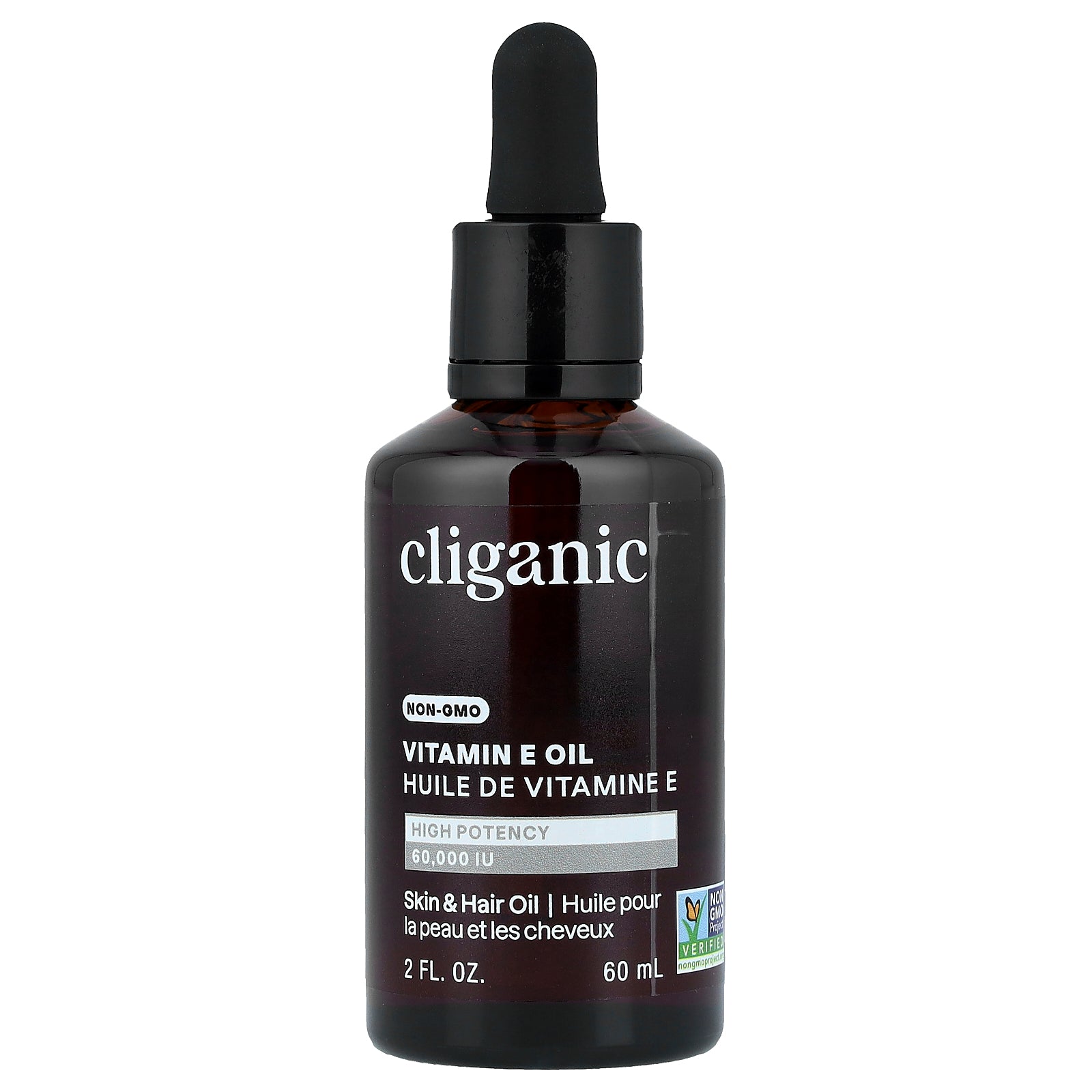 Cliganic, 100% Pure Vitamin E Oil, 60,000 IU, 2 fl oz (60 ml)