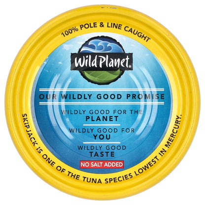 Wild Planet, Skipjack Wild Tuna, No Salt Added, 5 oz (142 g)