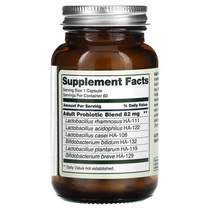 Flora, Adult's Probiotic, 17 Billion Cells, 60 Capsules