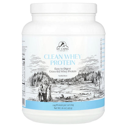 Mt. Capra, Clean Whey Protein, Vanilla Bean, 16 oz (453 g)