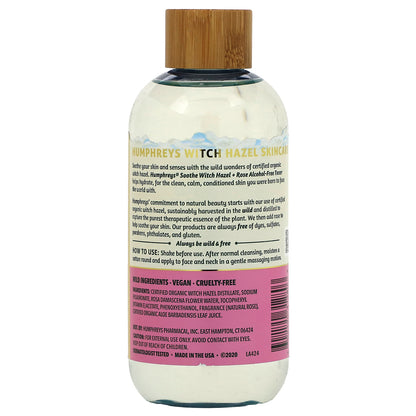 Humphreys, Witch Hazel, Alcohol Free Toner with Rose,  8 fl oz (236 ml)