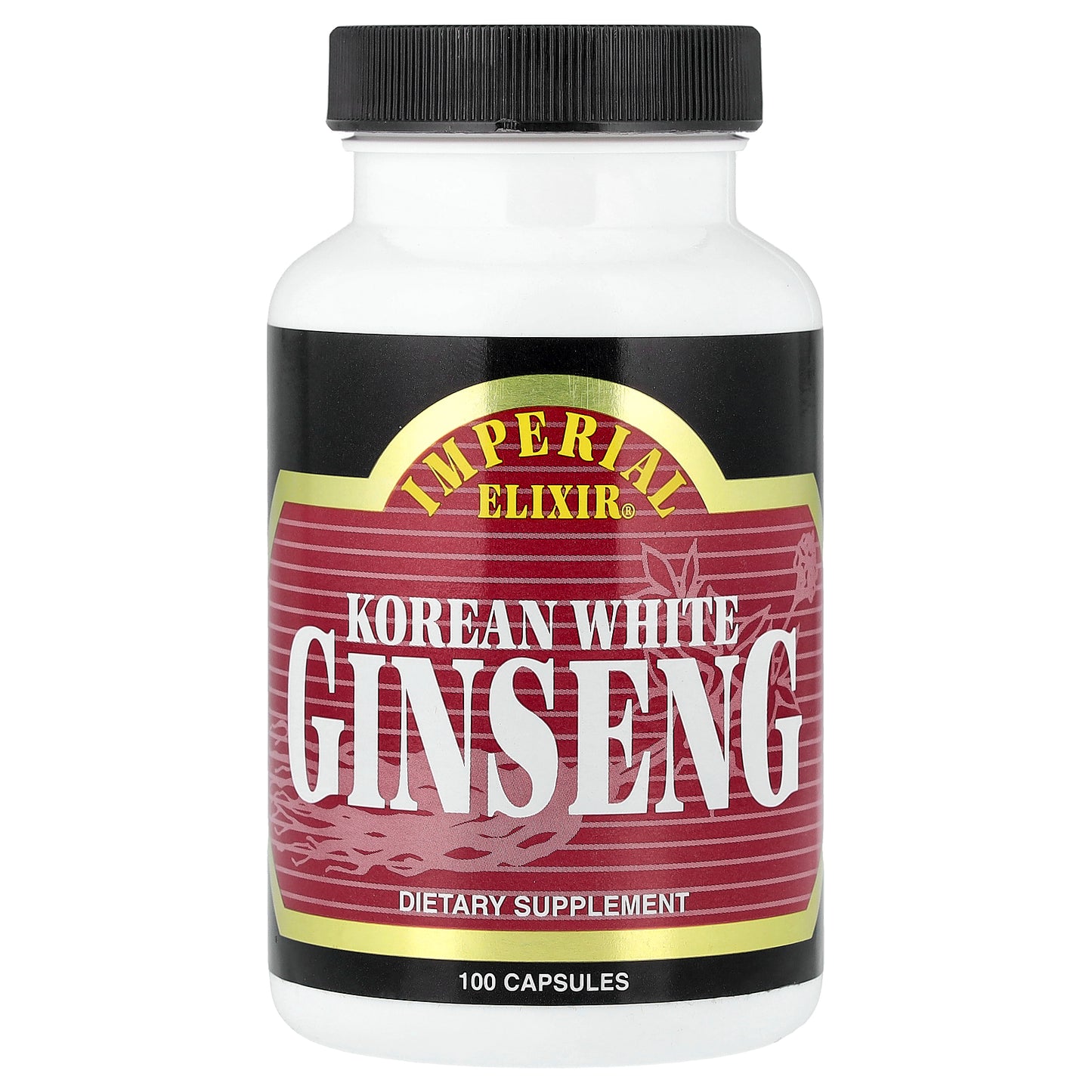 Imperial Elixir, Korean White Ginseng, 100 Capsules (500 mg per Capsule)