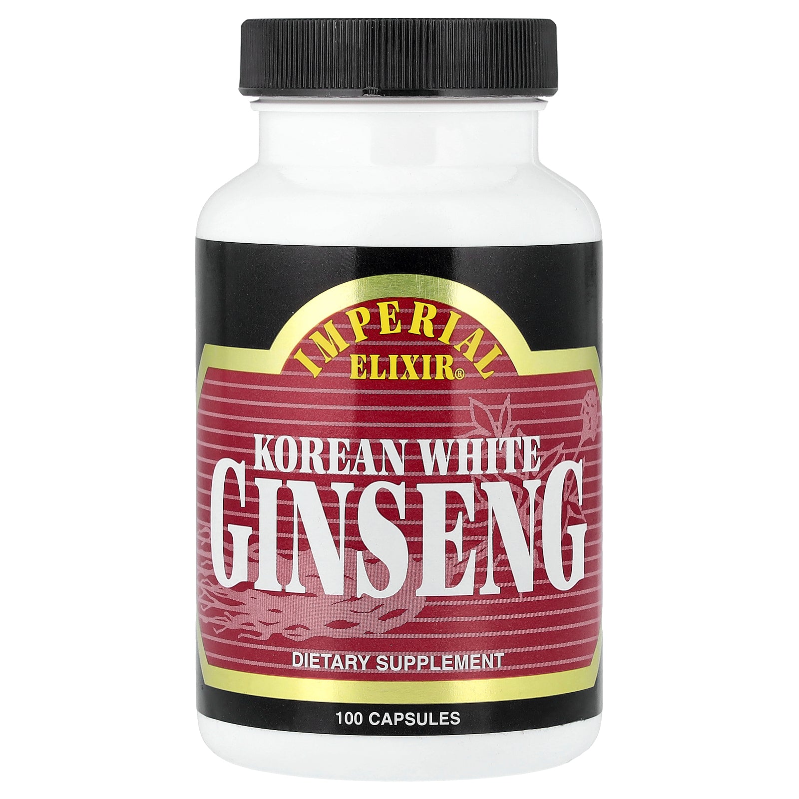 Imperial Elixir, Korean White Ginseng, 100 Capsules (500 mg per Capsule)