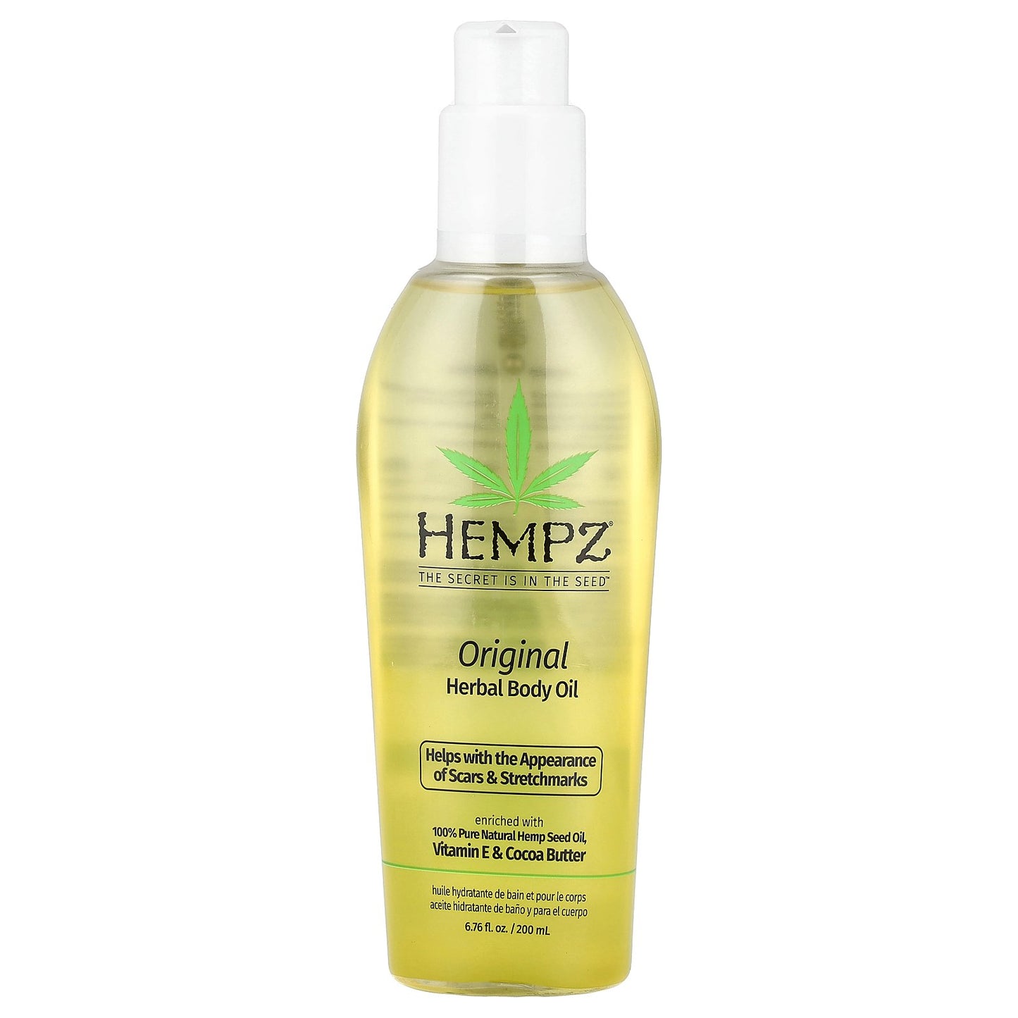 Hempz, Herbal Body Oil, Original , 6.76 fl oz (200 ml)