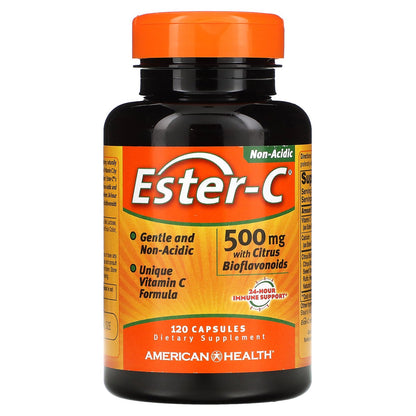 American Health, Ester-C with Citrus Bioflavonoids, 1,000 mg, 120 Capsules (500 mg per Capsule)