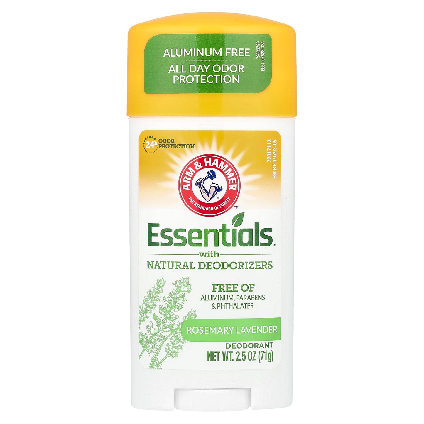 Arm & Hammer, Essentials™ with Natural Deodorizers, Deodorant, Rosemary Lavender, 2.5 oz (71 g)