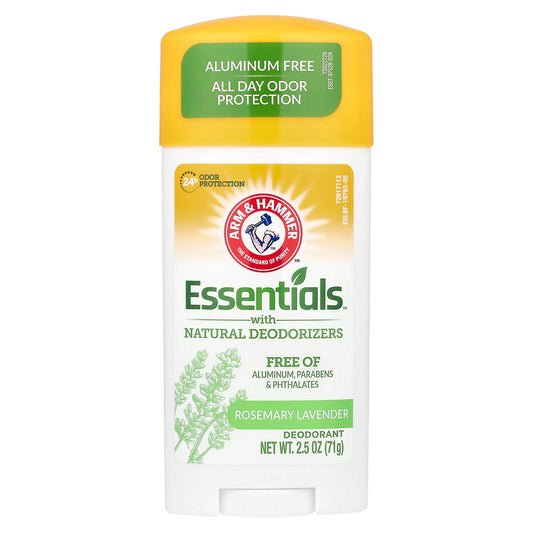 Arm & Hammer, Essentials™ with Natural Deodorizers, Deodorant, Rosemary Lavender, 2.5 oz (71 g)