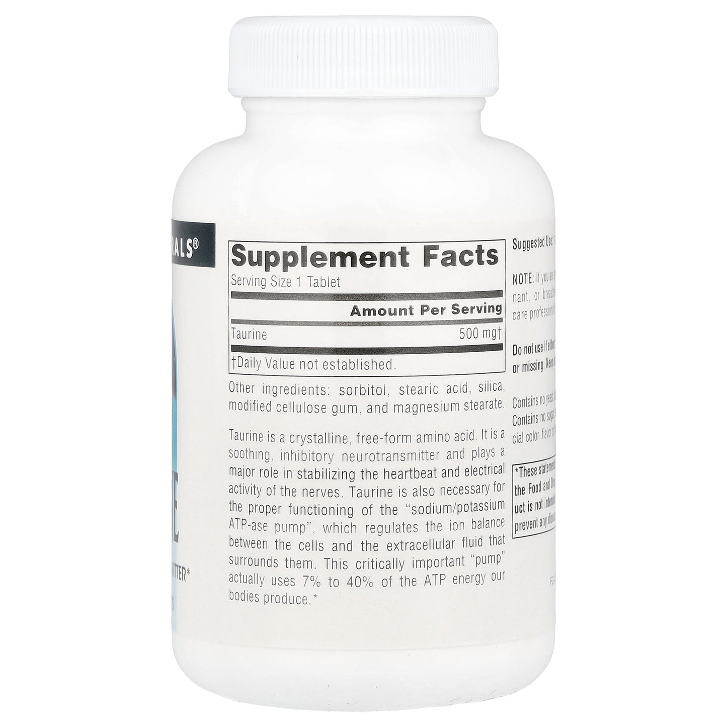 Source Naturals, Taurine, 500 mg, 120 Tablets