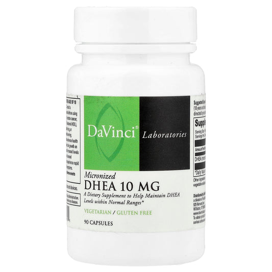 DaVinci Laboratories, Micronized DHEA, 10 mg, 90 Capsules