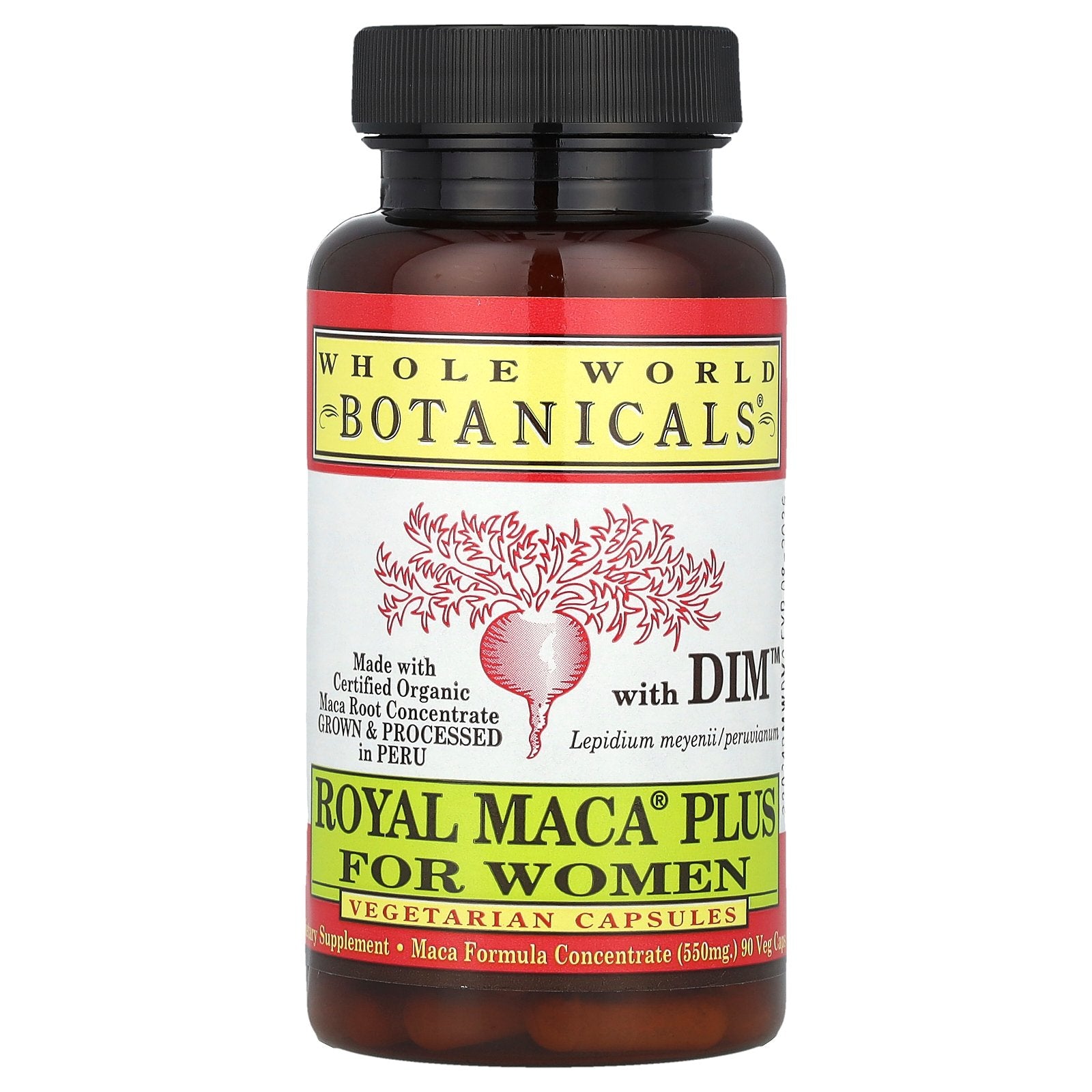 Whole World Botanicals, Royal Maca® Plus with DIM™ for Women, 90 VegCaps