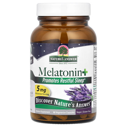 Nature's Answer, Melatonin+, 5 mg, 60 Vegetarian Capsules