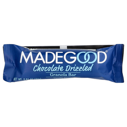 MadeGood, Granola Bars, Chocolate Drizzled, Vanilla, 5 Bars, 0.85 oz (24 g) Each