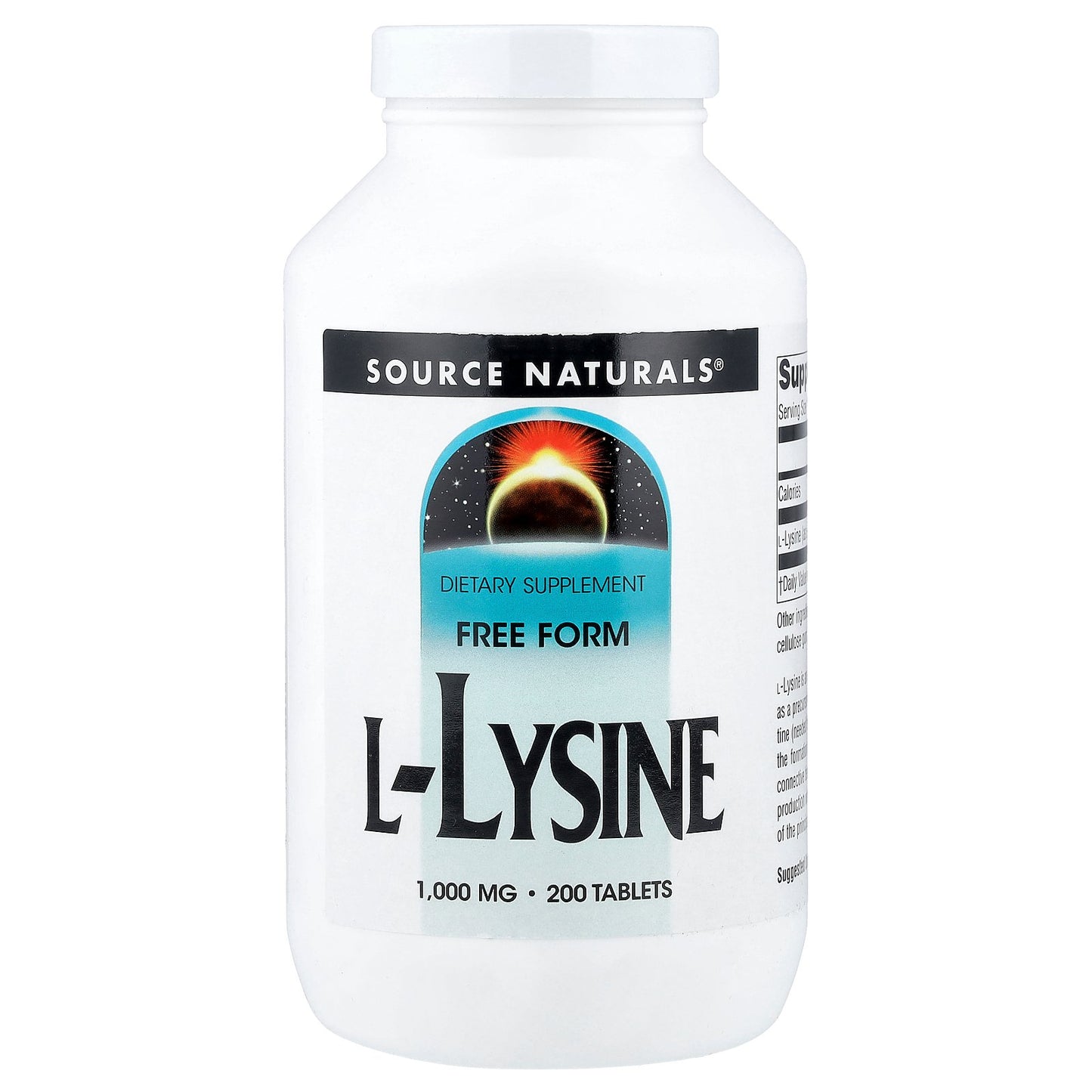 Source Naturals, L-Lysine, 1,000 mg, 200 Tablets