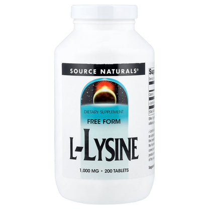 Source Naturals, L-Lysine, 1,000 mg, 200 Tablets