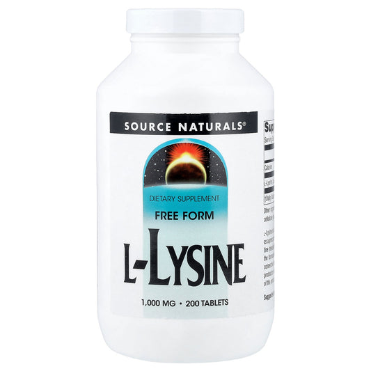 Source Naturals, L-Lysine, 1,000 mg, 200 Tablets