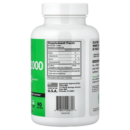 fitcode, CLA1000, 1,000 mg, 90 Softgels