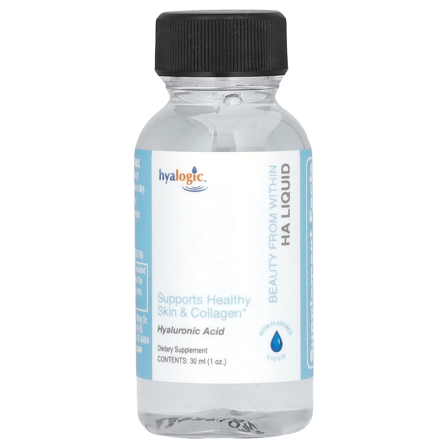 Hyalogic, Beauty From Within, HA Liquid, Non-Flavored, 3 mg, 1 oz (30 ml)