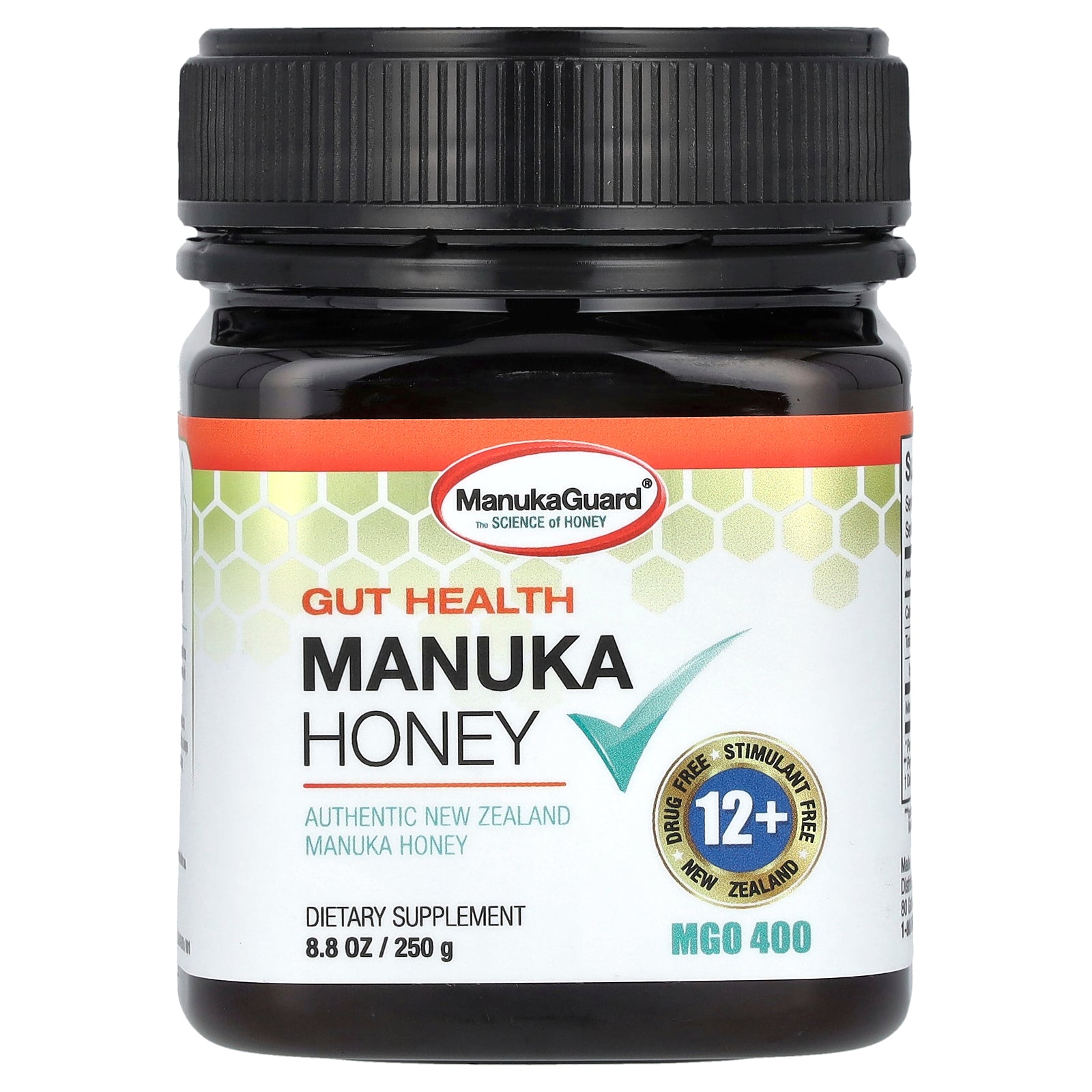 ManukaGuard, Manuka Honey, Gut Health, MGO 400, 8.8 oz (250 g)