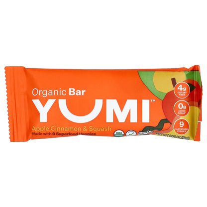 Yumi, Organic Bar, Toddler, Apple Cinnamon & Squash, 5 Bars, 0.74 oz (21 g) Each