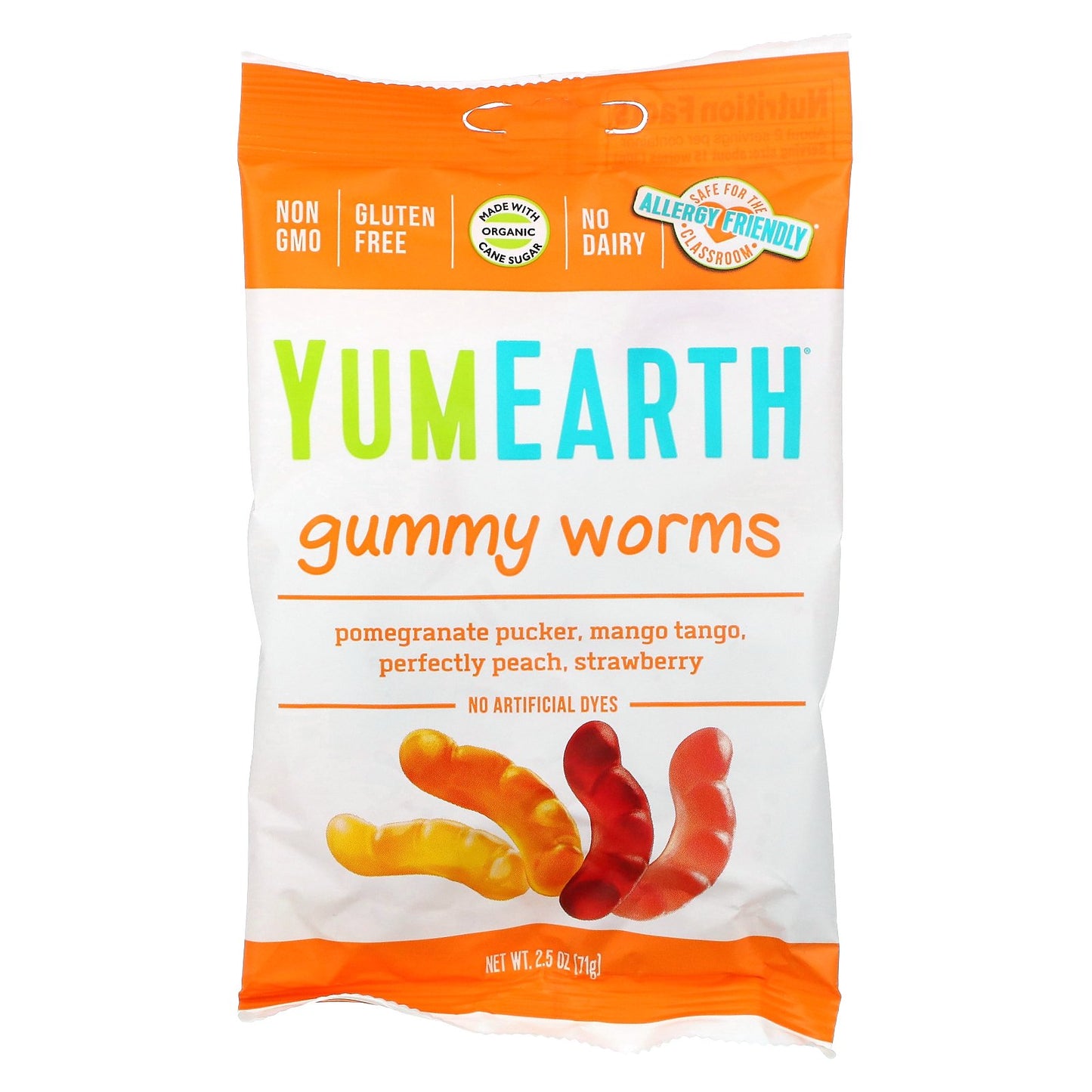 YumEarth, Gummy Worms, Assorted Flavors, 12 Packs, 2.5 oz (71 g) Each