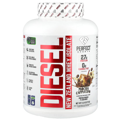 PERFECT Sports, Diesel®, New Zealand Whey Isolate, Mocha Cappuccino, 5 lb (2.27 kg)