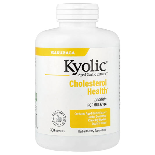 Kyolic, Aged Garlic Extract™, Cholesterol Health, Formula 104, 300 Capsules