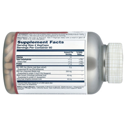 Solaray, PhytoEstrogen™ With Wild Yam, Black Cohosh & Dong Quai, 240 VegCaps