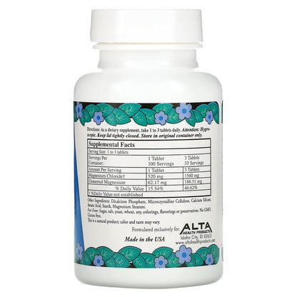 Alta Health, Magnesium Chloride, 100 Tablets