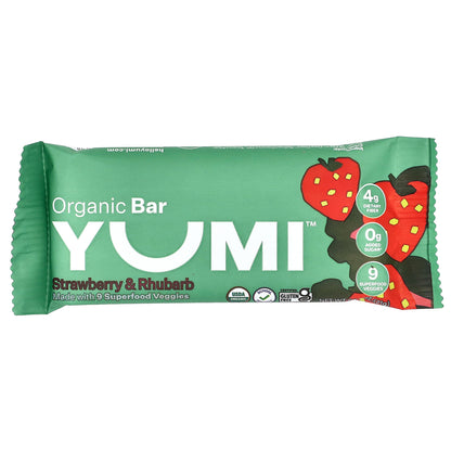 Yumi, Organic Bar, Toddler, Strawberry & Rhubarb, 5 Bars, 0.74 oz (21 g) Each