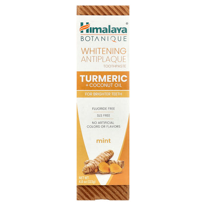 Himalaya, Whitening Antiplaque Toothpaste, Turmeric + Coconut Oil, Mint ,  4 oz ( 113 g)