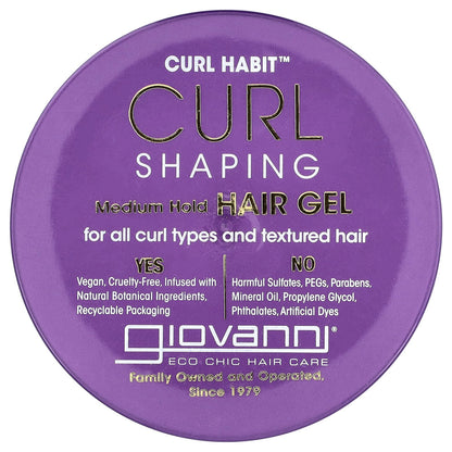 Giovanni, Curl Habit™, Curl Shaping Hair Gel, Medium Hold, For All Curl Types and Textured Hair, 10.5 fl oz (310 ml)