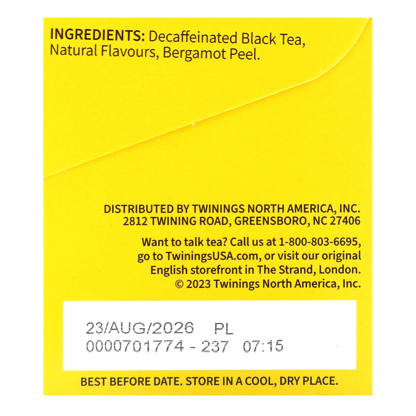 Twinings, Flavored Black Tea, Earl Grey, Decaffeinated, 20 Tea Bags, 1.23 oz (35 g)