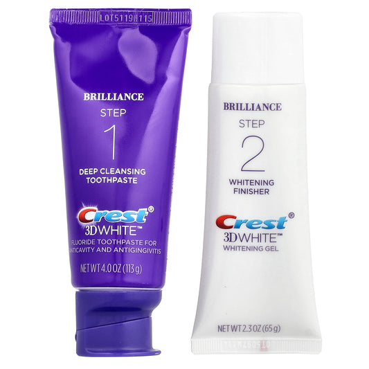 Crest, 3D White™, Daily Whitening 2-Step Treatment, 1 Set