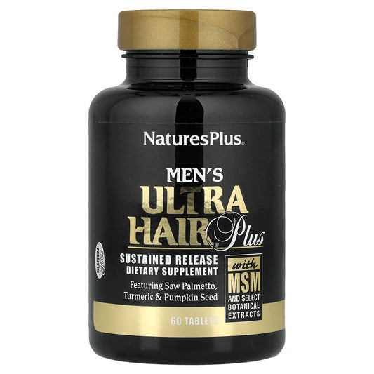 NaturesPlus, Men's Ultra Hair® Plus, With MSM and Select Botanical Extracts, 60 Tablets
