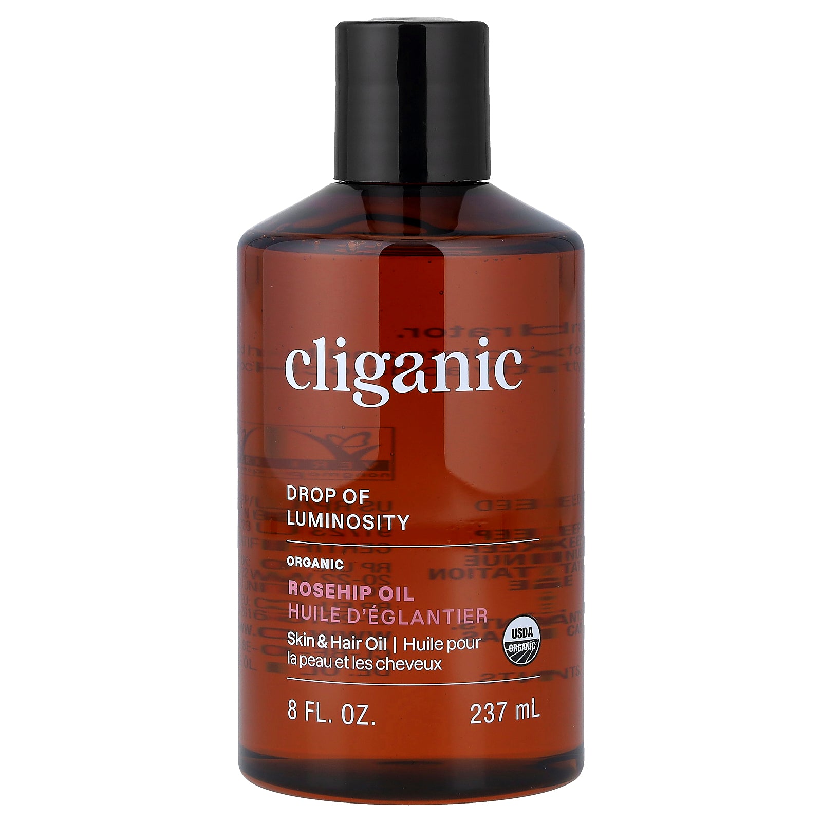 Cliganic, Drop of Luminosity™, Organic Rosehip Oil, 8 fl oz (237 ml)