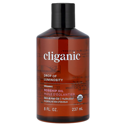 Cliganic, Drop of Luminosity™, Organic Rosehip Oil, 8 fl oz (237 ml)