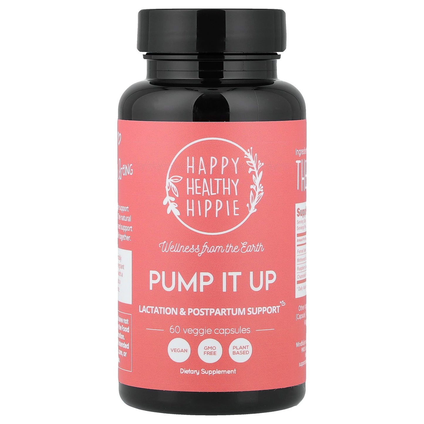 Happy Healthy Hippie, Pump It Up, Lactation & Postpartum Support, 60 Veggie Capsules