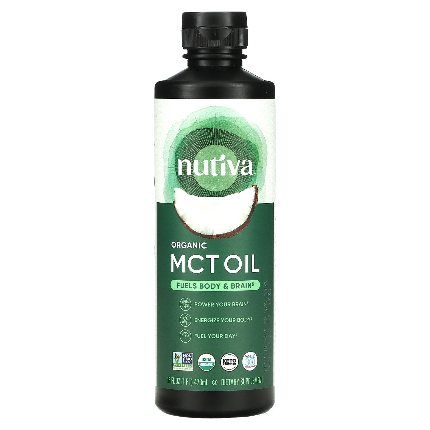 Nutiva, Organic MCT Oil, 16 fl oz (473 ml)